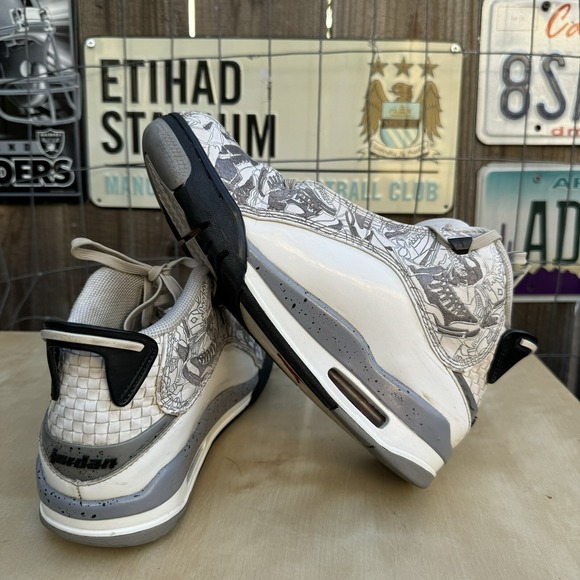 Nike Air Jordan Dub Zero White Cement Gray Shoes 311047-105 Youth‎ 5Y - Picture 4 of 8